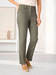 Urlaubshose Baumwoll-Leinen-Mix - Khaki - female - Size: 50