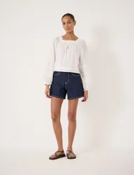 Cotton Rich Denim Shorts Dark Indigo female