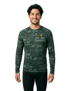 Maglia Da Enduro A Maniche Lunghe Singletrack Print Carbon Grey - Endura - FashionsVida