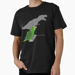 Red lored amazon parrot Gift T-shirt for Birds lover Funny T-Rex Dinosaur Shadow Graphic Clothes All Size Tops Unisex Tee S-6XL