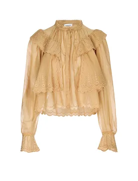Blusa KELMON marrón 34 - Marant Etoile - FashionsVida