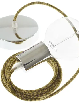 Cables Suspension Luminaire Rz27 Zigzag 2 M Diy Golden Honey / Anthracite / Chrome Plated One Size - Creative - FashionsVida