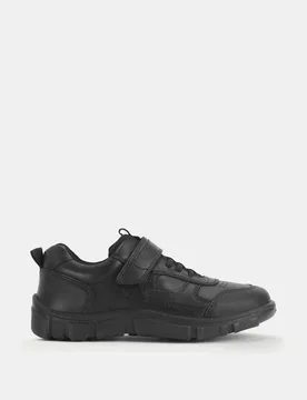 Kids' Leather Riptape School Shoes (9 Small - 3 Large) Black male - Start-Rite - FashionsVida