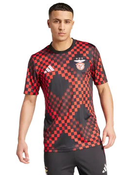 Benfica 25/26 Pre-match Jersey Uomo - Maglie/Repliche Nero - Taglia L - Poly Mesh L - Adidas - FashionsVida