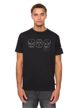 Mens Deltamans T-Shirt (Black) Cotton - Size Large - Duck and Cover - FashionsVida