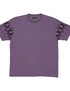 Maglietta Uomo Flames Tee Purple/black - VISION OF SUPER - FashionsVida