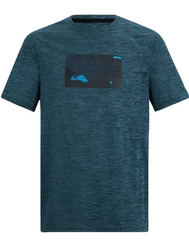 Mens Fingal Night Sky T-Shirt (Night Sky Marl) - Black/blue - Size Medium - Regatta - FashionsVida