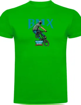 Maglietta A Maniche Corte Bmx Extreme Green - Kruskis - FashionsVida