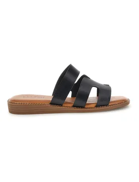 Ciabatte nere con fasce intrecciate APY60 37 - TALEMI - FashionsVida