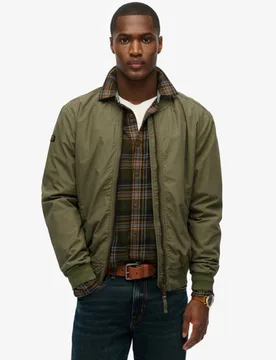 Superdry Herren Baumwolle Leichte MA1 Bomberjacke, Dunkelgrün, Größe: L - 99.99 - FashionsVida