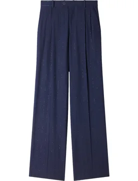 Pantalones anchos de mujer con rayas verticales y lentejuelas - sandro - FashionsVida