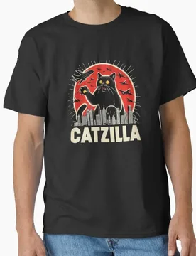 Catzilla Attack King of Monster Gift t shirt for Cat Lover Short Sleeve Graphic tee Cute kitty y2k clothes All size Tops - Aliexpress - FashionsVida