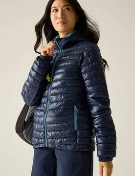 Women's Hurden Hooded Lightweight Quilted Jacket in Mid Navy Size: 14 - Mid Navy - Size: 14 - Regatta - FashionsVida