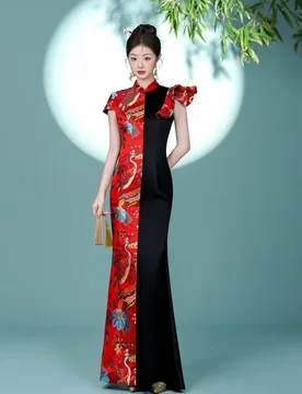 A new Chinese-style elegant and form-fitting fishtail dress for performances - Aliexpress - FashionsVida