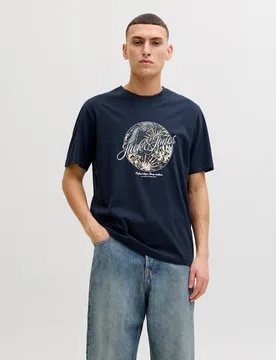 Jack & Jones - Camiseta de hombre manga corta con print frontal - jack & jones - FashionsVida