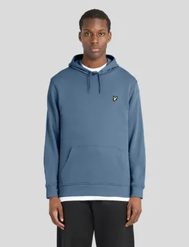 Men's Everyday Loopback Cotton Hoodie Ocean Sky - Lyle & Scott - FashionsVida