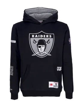 Felpa Cappuccio Uomo Nfl Team Origins Fleece Hoodie Oakrai Black - Mitchell & Ness - FashionsVida