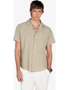 Harper & Neyer - Camisa de hombre en lisa slim de manga corta - Harper & Neyer - FashionsVida