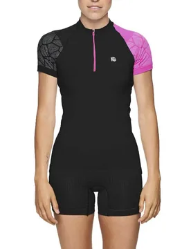 Proteam 2.0 Light Short Sleeve T-shirt Black / Fuchsia S Women - Sport Hg - FashionsVida