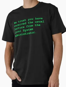 Sudo system administrator lecture Linux Operating System Graphic T‑Shirt Short Sleeve Tees Geek IT Developer Fan Gift Tops S-6XL - Aliexpress - FashionsVida