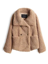 Jacke in Felloptik HALKO hellbraun 36 damen