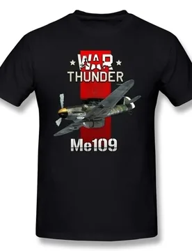 War Thunder Me 109 Fighter Aircraft T Shirt. New 100% Cotton Short Sleeve O-Neck T-shirt Casual Clothing Mens Top - Aliexpress - FashionsVida
