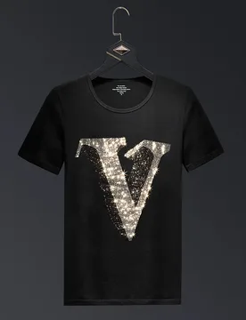 Letter Rhinestones T Shirts Men Brand Short Sleeve Fashion Man Streetwear O Neck Slim Modal Cotton Tshirts Plus Size 6XL - Aliexpress - FashionsVida