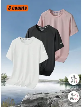 Camiseta deportiva ligera de manga corta para mujer, ideal para correr y actividades al aire libre, primavera/verano - Shein - FashionsVida