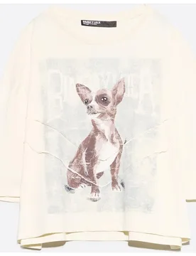 Camiseta de mujer boxy chihuahua - Bimba y Lola - FashionsVida