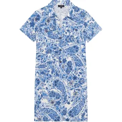 Vestido corto con bolsillos y estampado