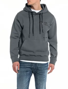 Felpa Con Cappuccio M6710 .000.22706 Titanium M - Replay - FashionsVida