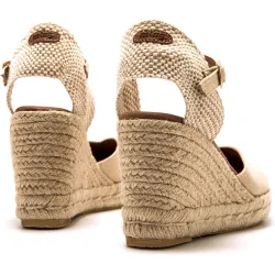 Sandalias de cuña de mujer con puntera cerrada
