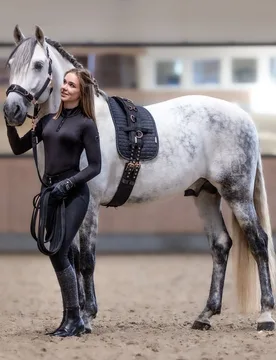 Longiergurt ROSÉ schwarz Pony - Waldhausen - FashionsVida