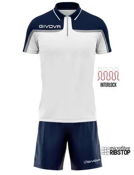 Set aus Polo-Shirt und Shorts - Blanc - unisex - Size: L - Givova - FashionsVida