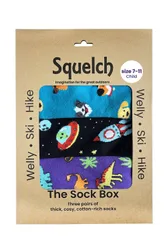 Set of Three Mini Welly Socks in a Gift Box - - Size: 3-6y