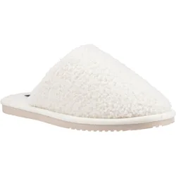 Joanna Textile Womens Cream Slippers - Size Uk 4