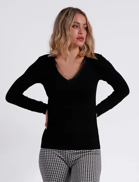 Camiseta interior de mujer de manga larga de tela satén - Admas - FashionsVida