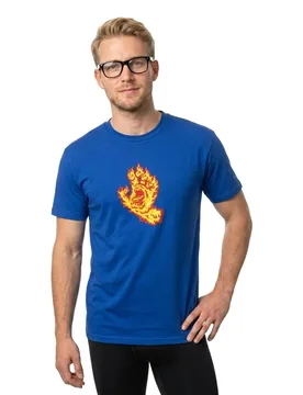 T-shirt à Manches Courtes Flame Hand Ultramarine M - Santa Cruz - FashionsVida
