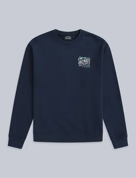 Jonah Mens Cromer Sweatshirt - Navy - Animal - FashionsVida