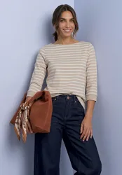 Arm Shirt mit U-Boot-Ausschnitt female Beige