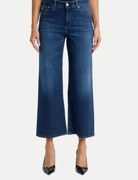 Wide-Leg Jeans Saige Crop Clean Blau 26 - Adriano Goldschmied - FashionsVida
