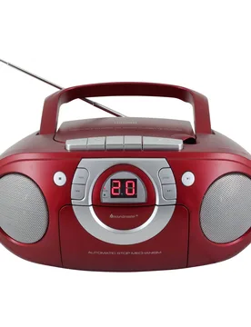 Radio-Kassettenspieler mit CD rot - soundmaster - FashionsVida