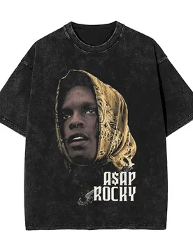 Design A$AP Headscar Vintage Washed T-Shirt Men 100%Cotton Clothing Streetwear Asaps O-neck Short Sleeve - Aliexpress - FashionsVida