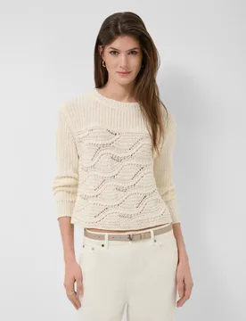 Jersey de mujer manga larga punto fantasía ondas - Roberto Verino - FashionsVida