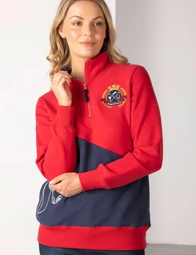 Womens Diagonal Horse Sweatshirt - - Size: 16 - Rydale - FashionsVida