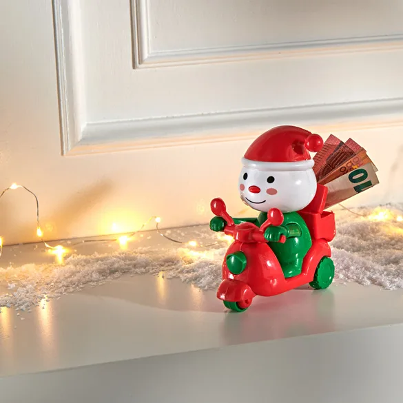 Dekofigur Spardose "Weihnachtsmann auf Motorrad" - Eldo - FashionsVida