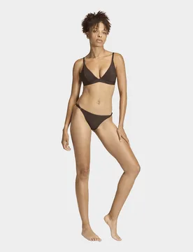 Womens Slip Bikini A Coste Iconisea - Marrone, marrone marrone Donna taglia 50 - Adidas - FashionsVida