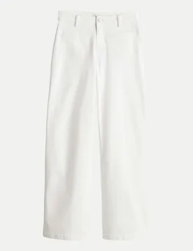 Wide Leg Jeans Miva Urban Weiß 40/32 - Opus - FashionsVida