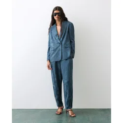 Pantalón bombacho de mujer jacquard