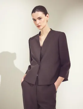 Blazer de mujer liso tumbleada - Woman El Corte Inglés - FashionsVida